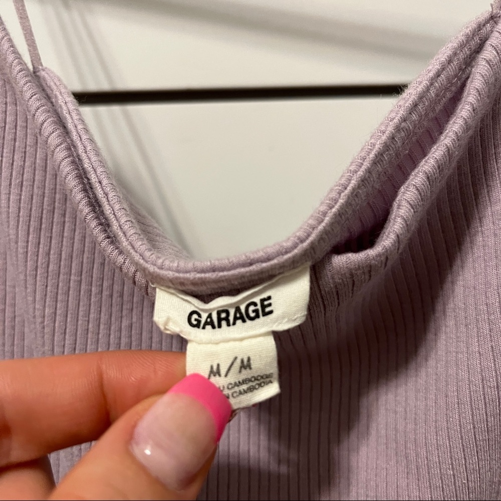 Garage The Ribbed Bungee Cami Light Purple - Picture 5 of 5